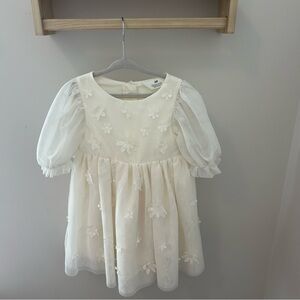 H&M White Dress with Floral Details